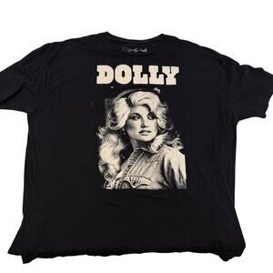 Dolly Parton T-Shirt Men 3XL Black Graphic Tee Country Music Legend Vintage